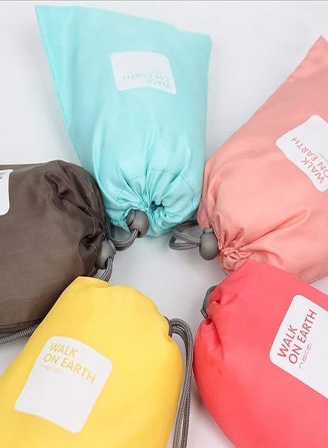 FAGVA-Set of 4 Multicolor Waterproof Shoe & Laundry Bags | Travel Drawstring Storage Pouches for Clothes, Underwear, Makeup & Shoes | Lightweight Packing Organizer for Luggage, Suitcase & Wardrobe - Image 2